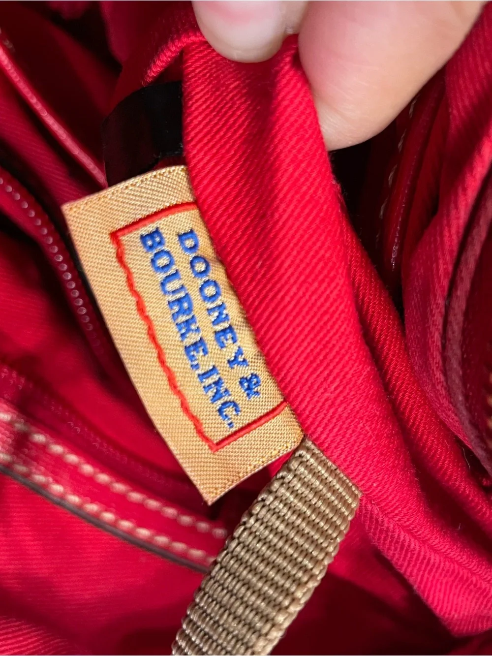 Dooney & Bourke cherry red Leather Satchel